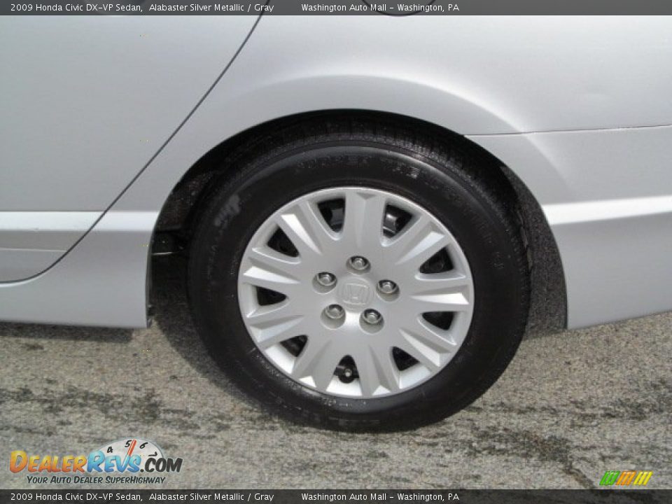 2009 Honda Civic DX-VP Sedan Alabaster Silver Metallic / Gray Photo #4