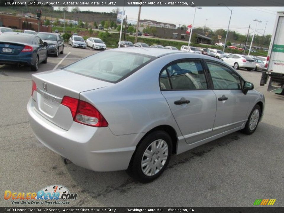 2009 Honda Civic DX-VP Sedan Alabaster Silver Metallic / Gray Photo #6