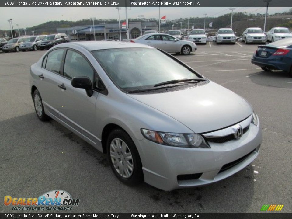 2009 Honda Civic DX-VP Sedan Alabaster Silver Metallic / Gray Photo #8