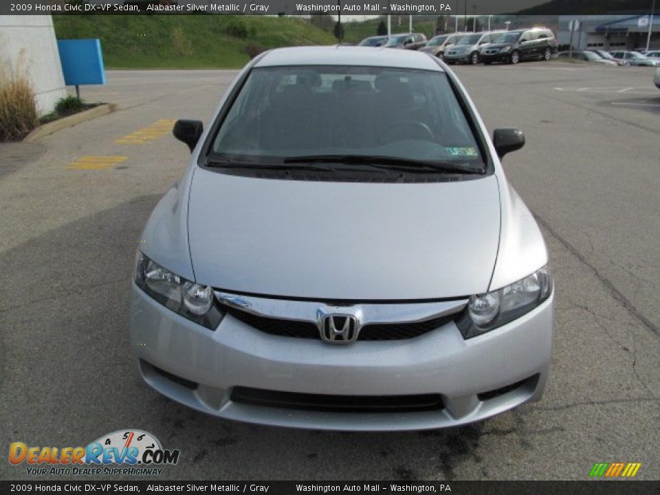 2009 Honda Civic DX-VP Sedan Alabaster Silver Metallic / Gray Photo #9