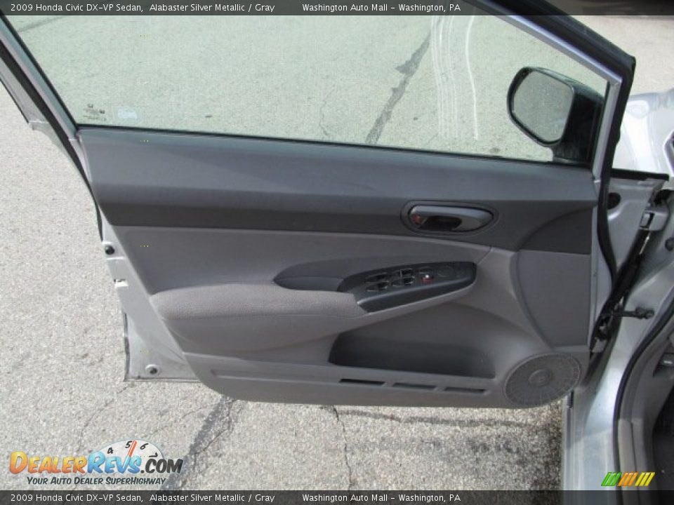 2009 Honda Civic DX-VP Sedan Alabaster Silver Metallic / Gray Photo #11