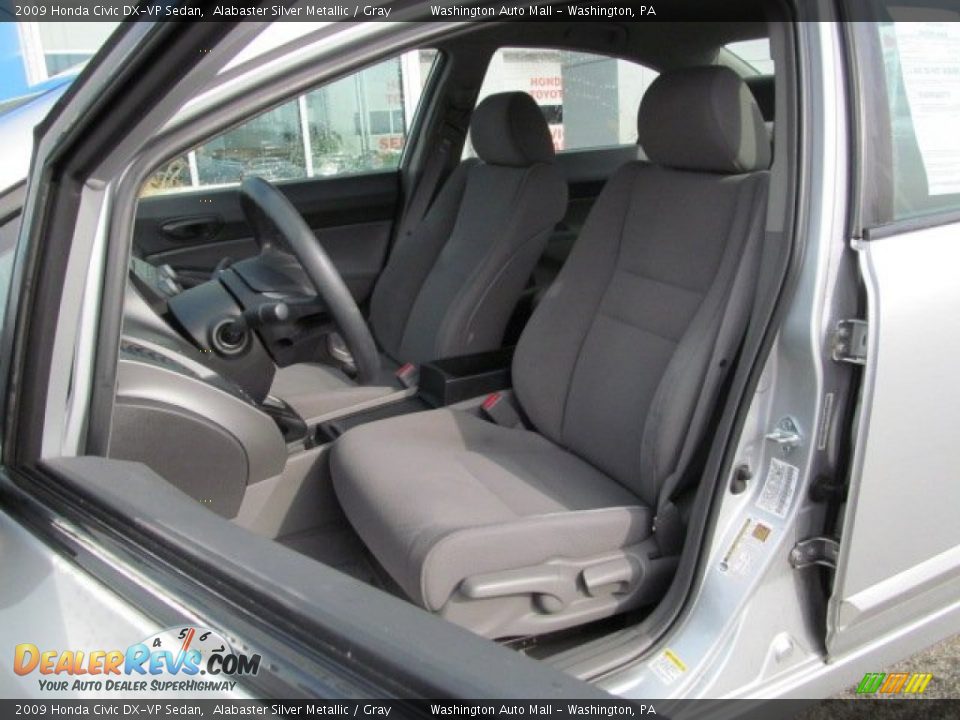 2009 Honda Civic DX-VP Sedan Alabaster Silver Metallic / Gray Photo #14