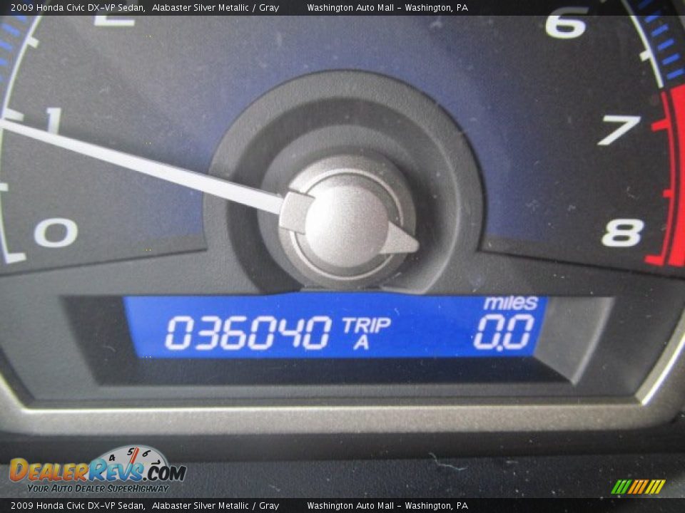 2009 Honda Civic DX-VP Sedan Alabaster Silver Metallic / Gray Photo #20