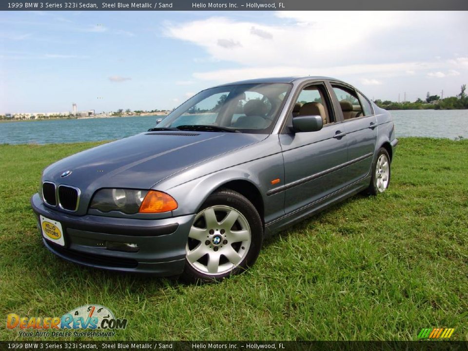 1999 BMW 3 Series 323i Sedan Steel Blue Metallic / Sand Photo #1