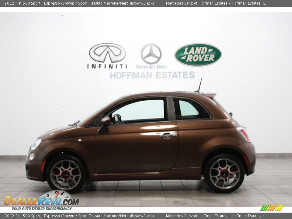 2012 Fiat 500 Sport Espresso (Brown) / Sport Tessuto Marrone/Nero (Brown/Black) Photo #2