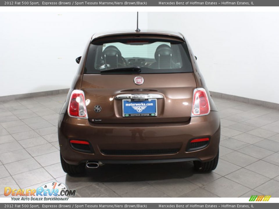 2012 Fiat 500 Sport Espresso (Brown) / Sport Tessuto Marrone/Nero (Brown/Black) Photo #4