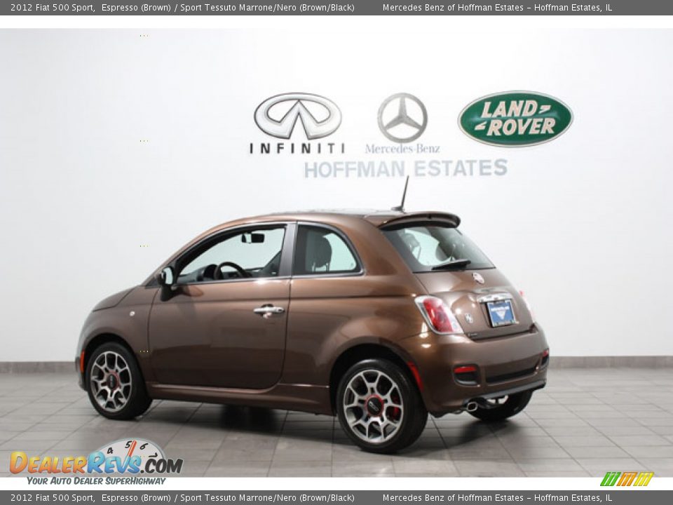 2012 Fiat 500 Sport Espresso (Brown) / Sport Tessuto Marrone/Nero (Brown/Black) Photo #5