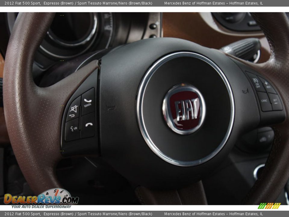 2012 Fiat 500 Sport Espresso (Brown) / Sport Tessuto Marrone/Nero (Brown/Black) Photo #8