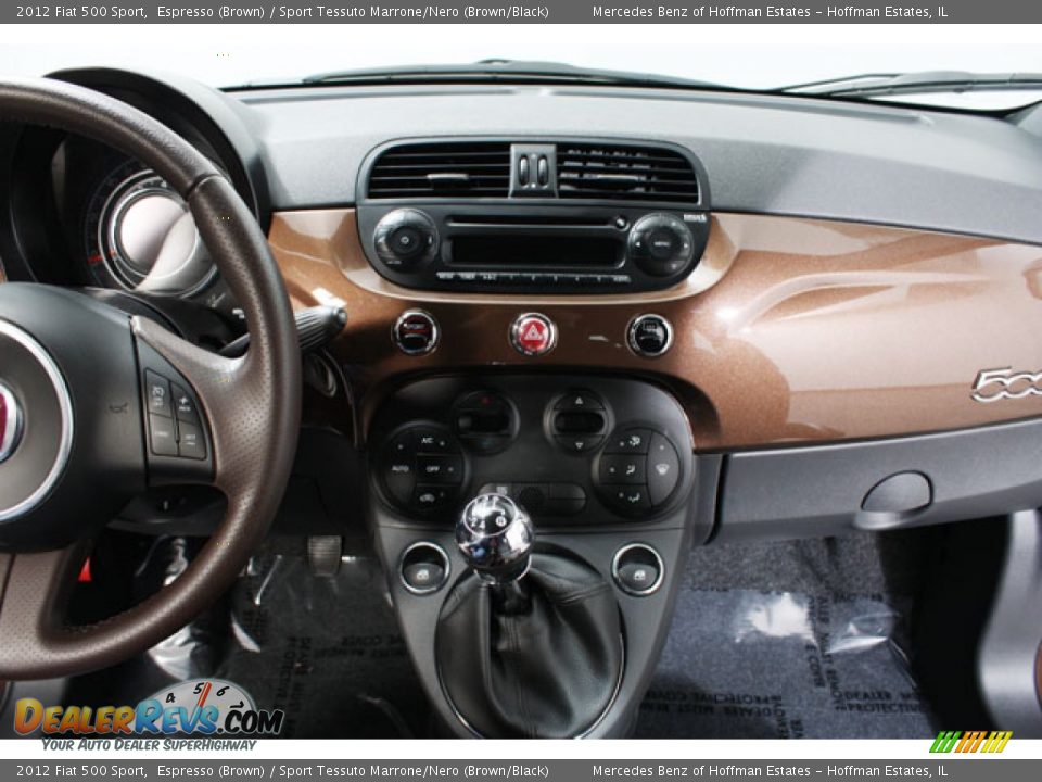 2012 Fiat 500 Sport Espresso (Brown) / Sport Tessuto Marrone/Nero (Brown/Black) Photo #9