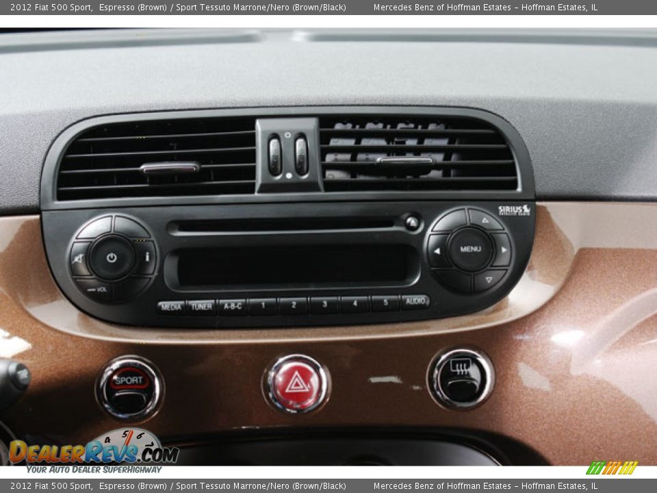 2012 Fiat 500 Sport Espresso (Brown) / Sport Tessuto Marrone/Nero (Brown/Black) Photo #10