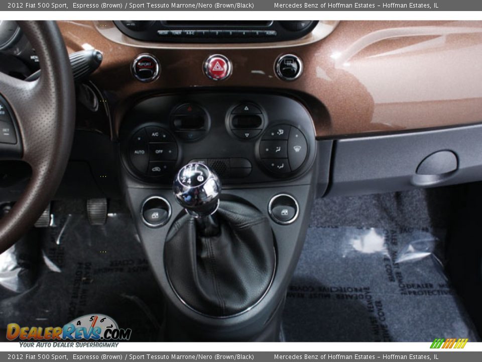 2012 Fiat 500 Sport Espresso (Brown) / Sport Tessuto Marrone/Nero (Brown/Black) Photo #11