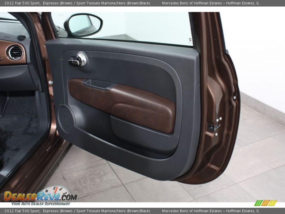 2012 Fiat 500 Sport Espresso (Brown) / Sport Tessuto Marrone/Nero (Brown/Black) Photo #13