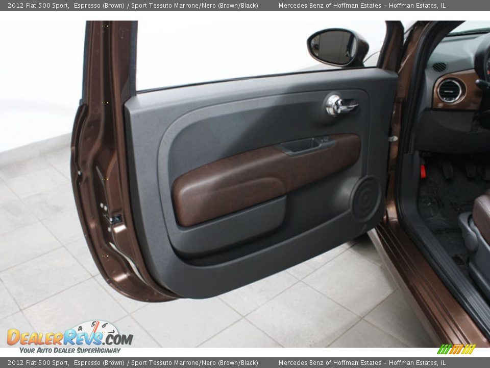 2012 Fiat 500 Sport Espresso (Brown) / Sport Tessuto Marrone/Nero (Brown/Black) Photo #14