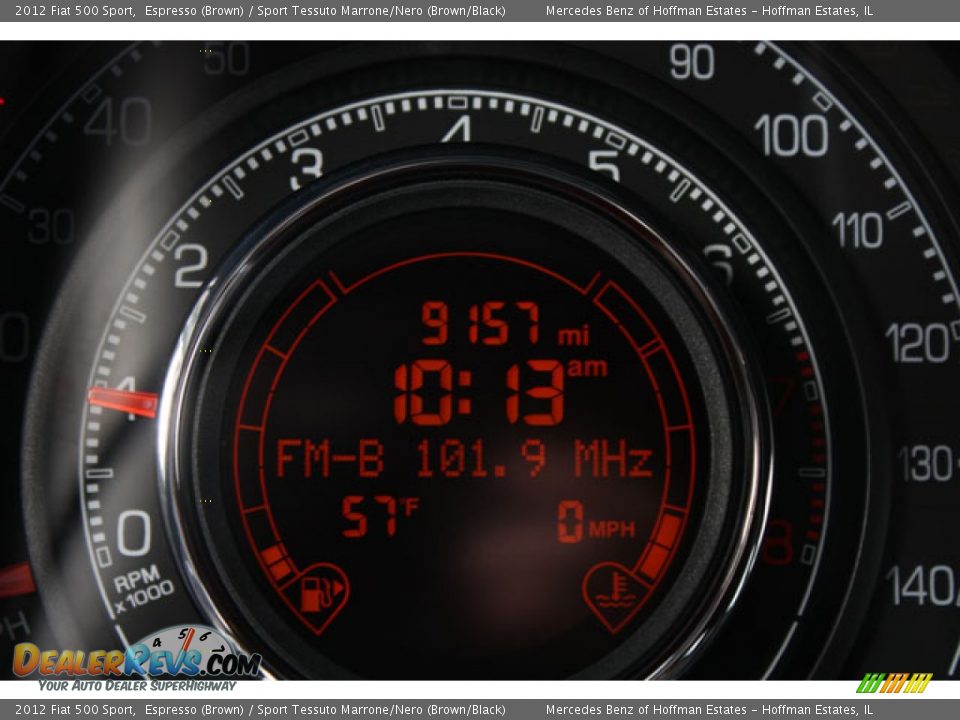 2012 Fiat 500 Sport Espresso (Brown) / Sport Tessuto Marrone/Nero (Brown/Black) Photo #21