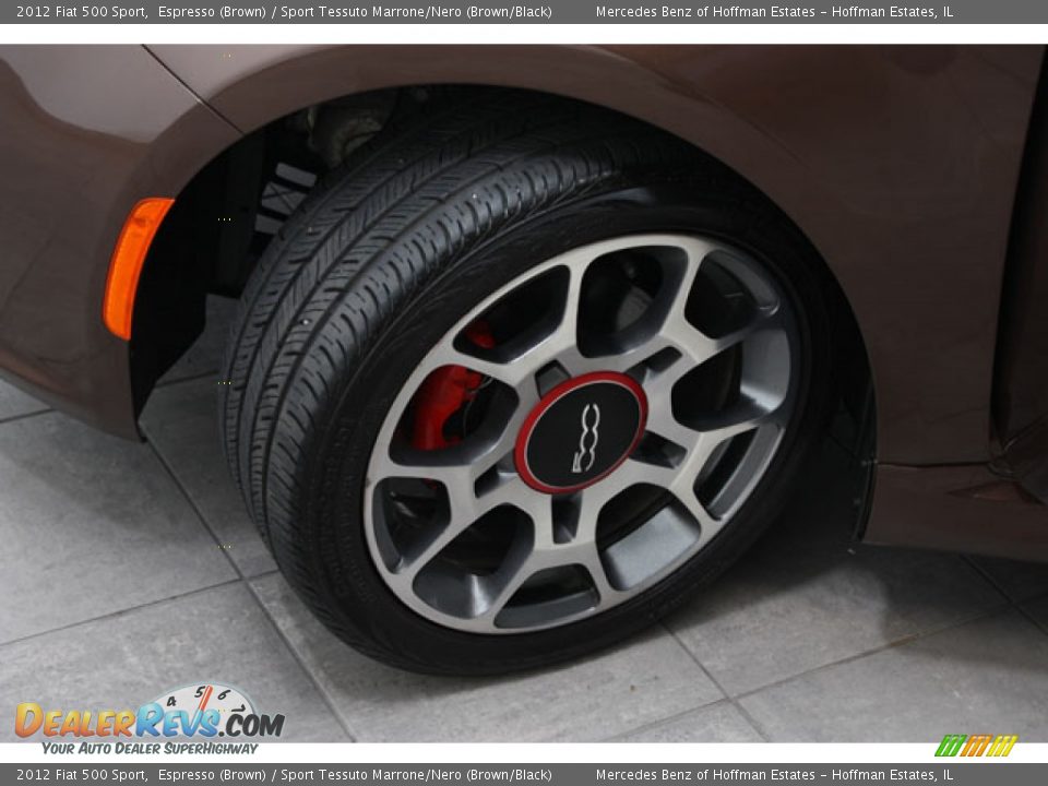 2012 Fiat 500 Sport Espresso (Brown) / Sport Tessuto Marrone/Nero (Brown/Black) Photo #22