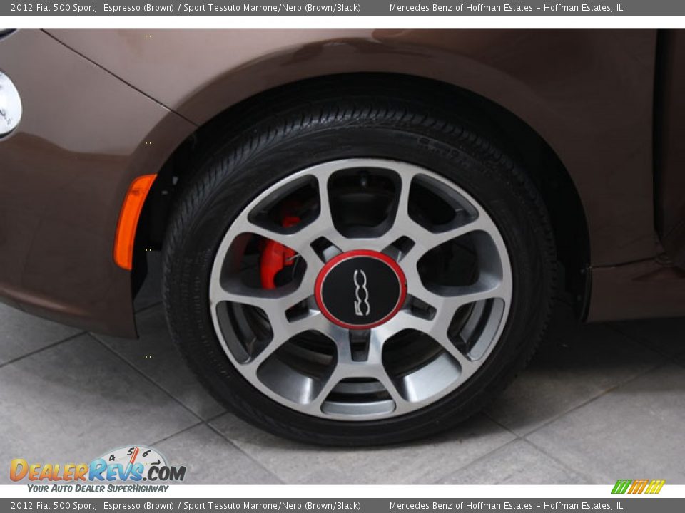 2012 Fiat 500 Sport Espresso (Brown) / Sport Tessuto Marrone/Nero (Brown/Black) Photo #23