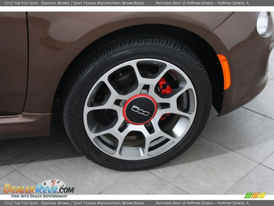 2012 Fiat 500 Sport Espresso (Brown) / Sport Tessuto Marrone/Nero (Brown/Black) Photo #24