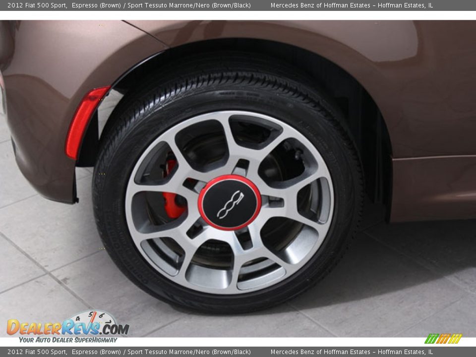 2012 Fiat 500 Sport Espresso (Brown) / Sport Tessuto Marrone/Nero (Brown/Black) Photo #26