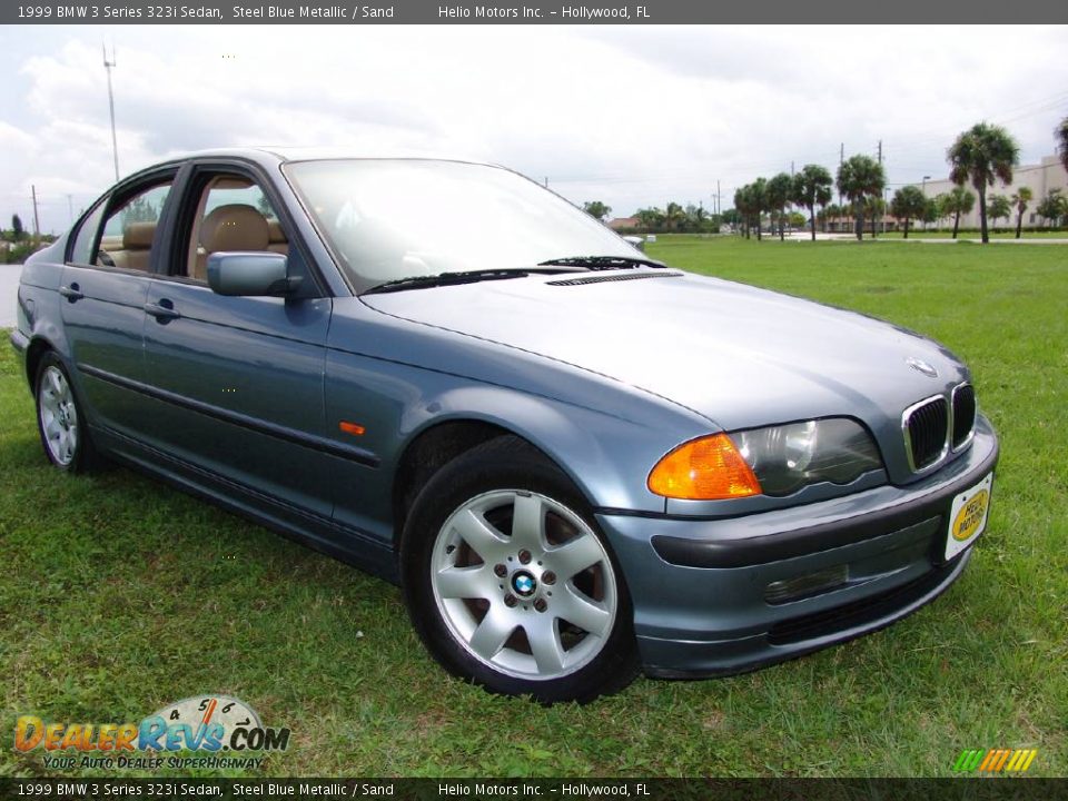 1999 BMW 3 Series 323i Sedan Steel Blue Metallic / Sand Photo #6