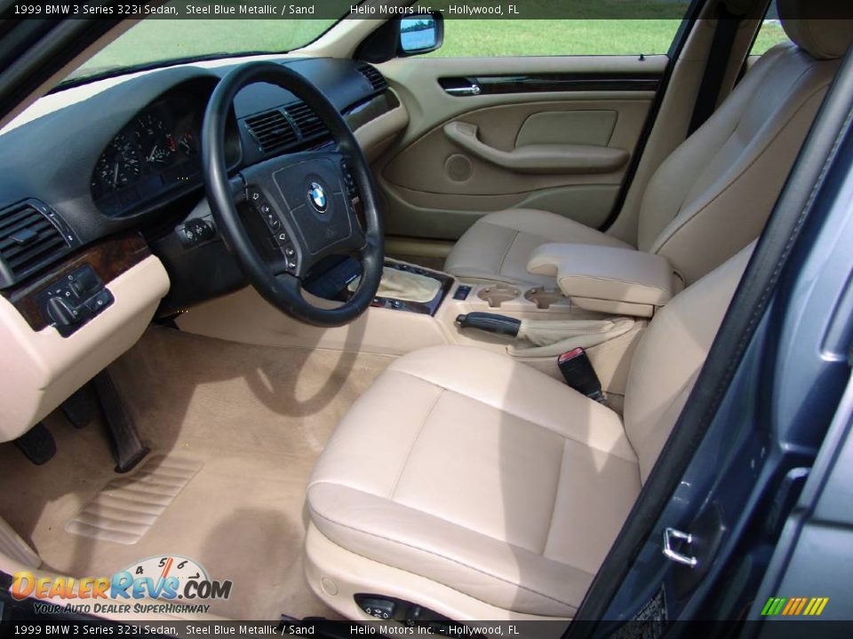 1999 BMW 3 Series 323i Sedan Steel Blue Metallic / Sand Photo #10