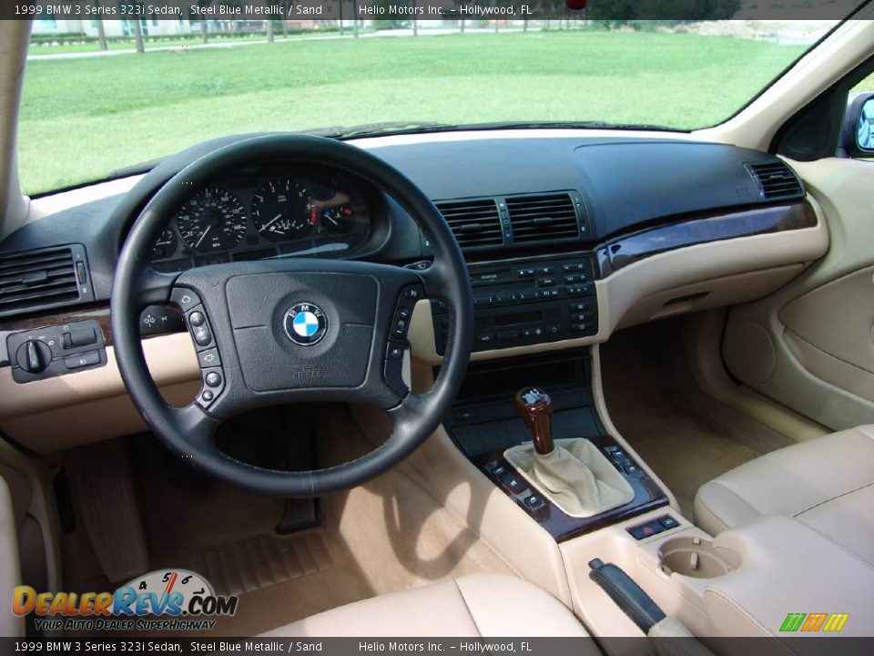 1999 BMW 3 Series 323i Sedan Steel Blue Metallic / Sand Photo #13