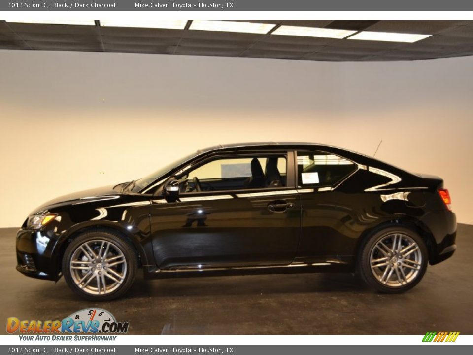 2012 Scion tC Black / Dark Charcoal Photo #3