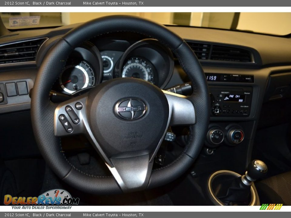 2012 Scion tC Black / Dark Charcoal Photo #8