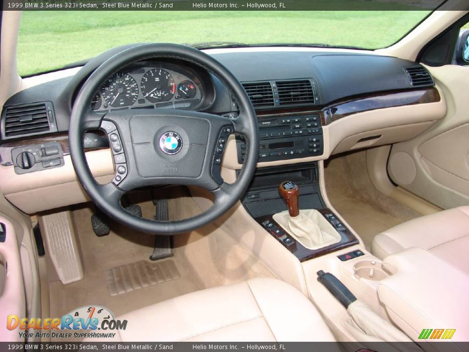 1999 BMW 3 Series 323i Sedan Steel Blue Metallic / Sand Photo #26