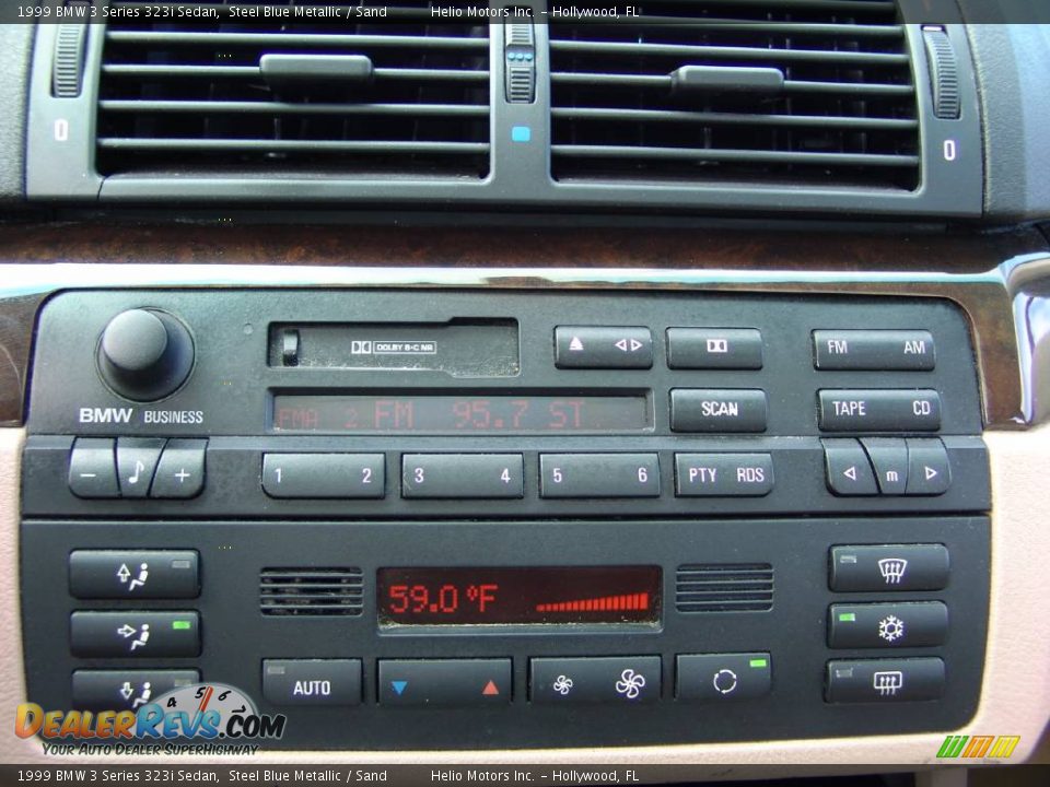 1999 BMW 3 Series 323i Sedan Steel Blue Metallic / Sand Photo #27