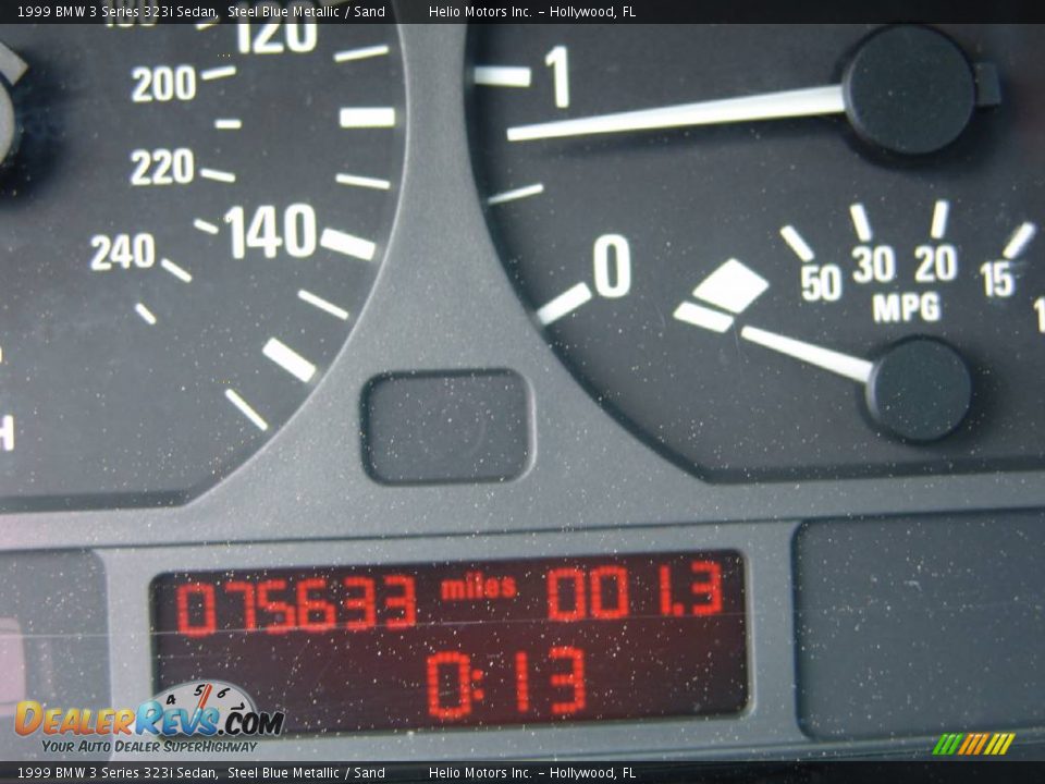 1999 BMW 3 Series 323i Sedan Steel Blue Metallic / Sand Photo #28