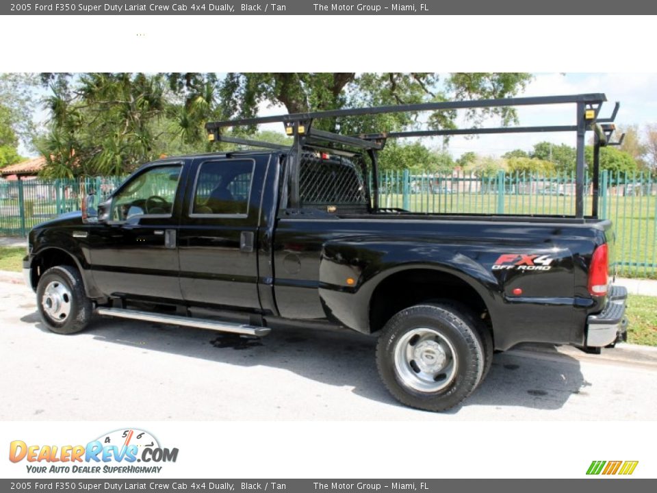 2005 Ford F350 Super Duty Lariat Crew Cab 4x4 Dually Black / Tan Photo #5
