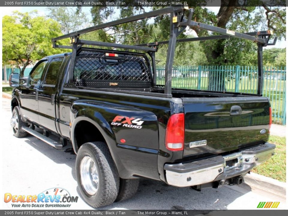 2005 Ford F350 Super Duty Lariat Crew Cab 4x4 Dually Black / Tan Photo #7