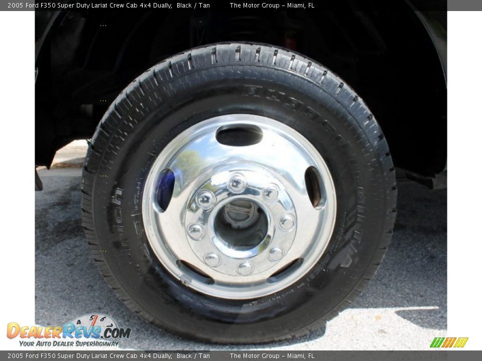 2005 Ford F350 Super Duty Lariat Crew Cab 4x4 Dually Black / Tan Photo #18