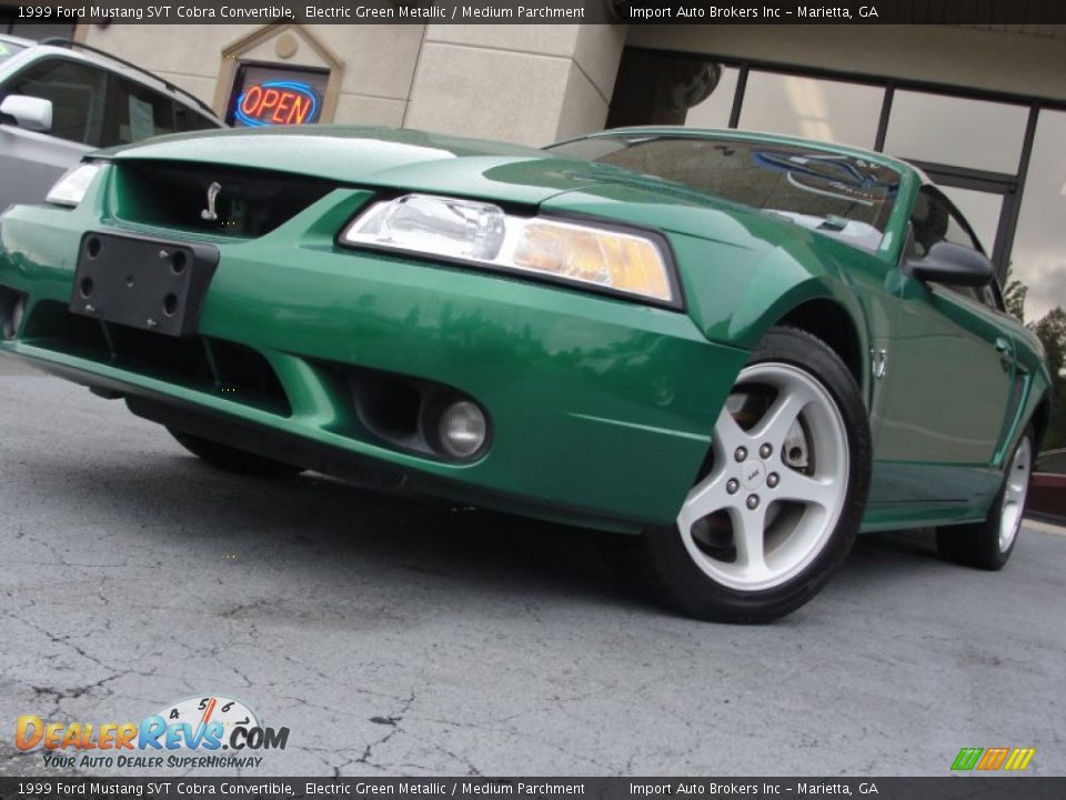 1999 Ford Mustang SVT Cobra Convertible Electric Green Metallic / Medium Parchment Photo #1