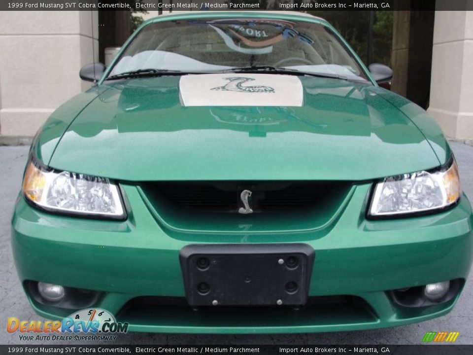 1999 Ford Mustang SVT Cobra Convertible Electric Green Metallic / Medium Parchment Photo #7