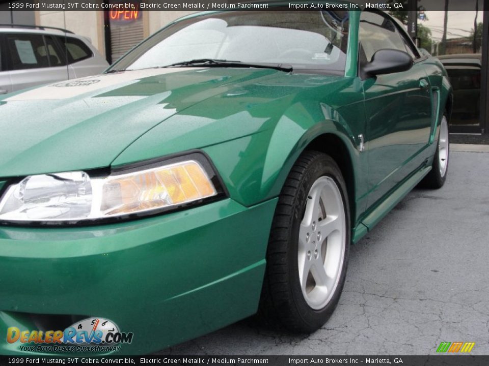 1999 Ford Mustang SVT Cobra Convertible Electric Green Metallic / Medium Parchment Photo #9