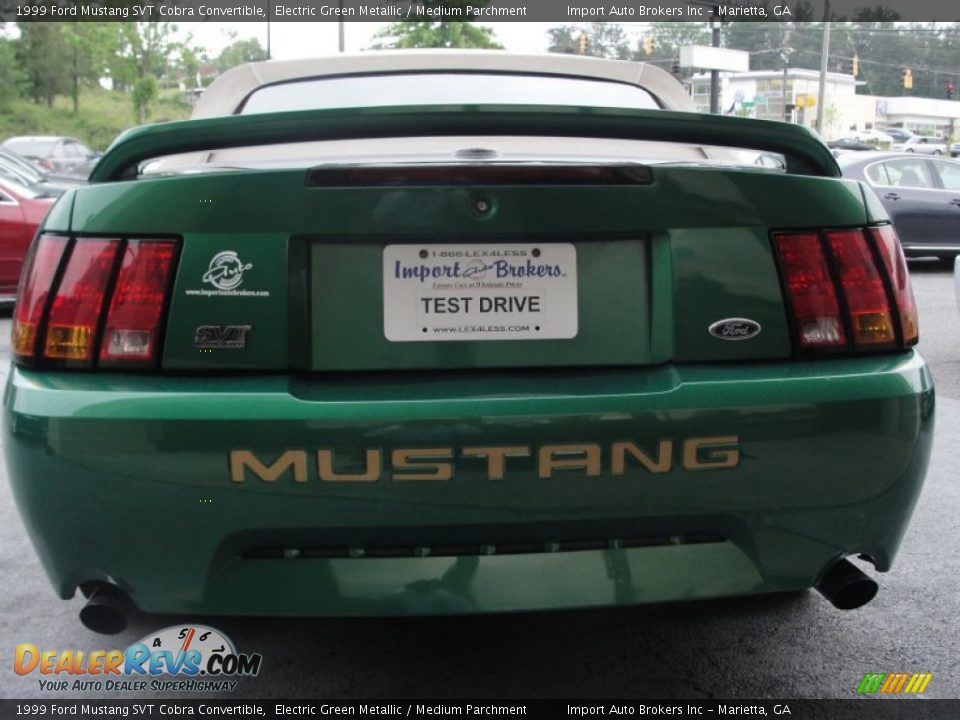 1999 Ford Mustang SVT Cobra Convertible Electric Green Metallic / Medium Parchment Photo #11