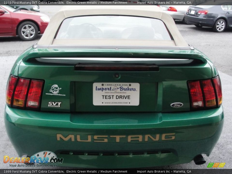 1999 Ford Mustang SVT Cobra Convertible Electric Green Metallic / Medium Parchment Photo #12