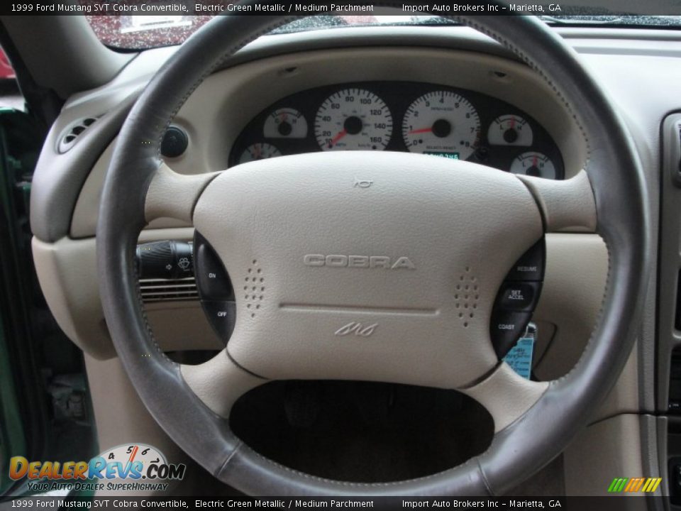 1999 Ford Mustang SVT Cobra Convertible Electric Green Metallic / Medium Parchment Photo #27