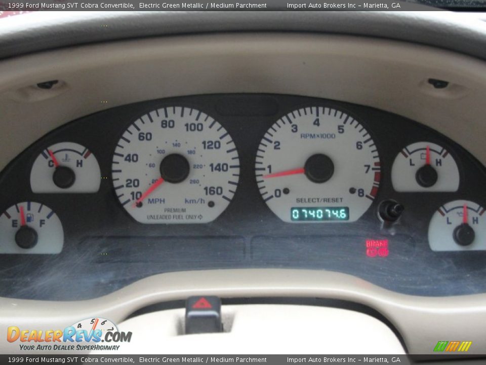 1999 Ford Mustang SVT Cobra Convertible Gauges Photo #28