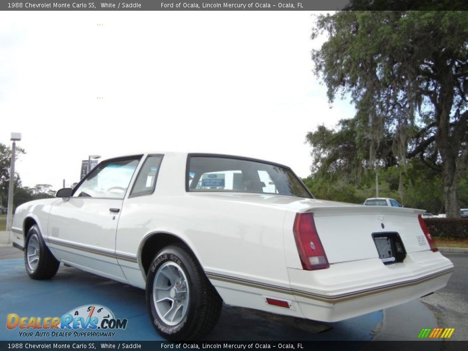 1988 Chevrolet Monte Carlo SS White / Saddle Photo #3