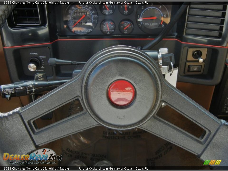 1988 Chevrolet Monte Carlo SS White / Saddle Photo #28