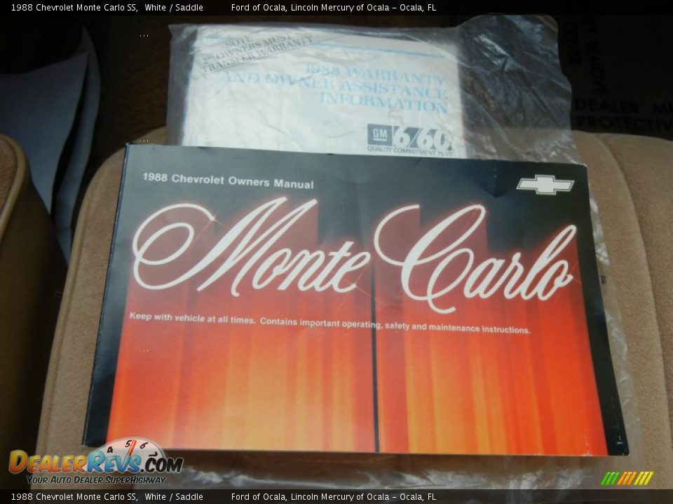 Books/Manuals of 1988 Chevrolet Monte Carlo SS Photo #29