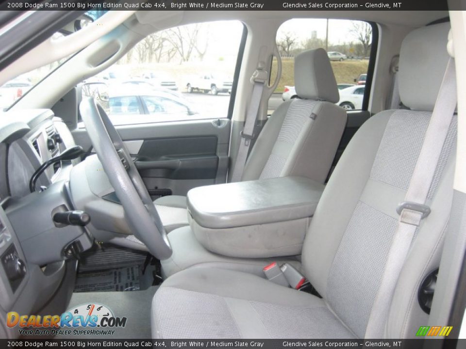 2008 Dodge Ram 1500 Big Horn Edition Quad Cab 4x4 Bright White / Medium Slate Gray Photo #8