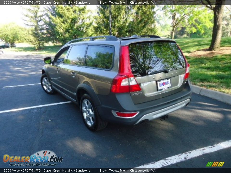 2009 Volvo XC70 T6 AWD Caper Green Metallic / Sandstone Photo #5