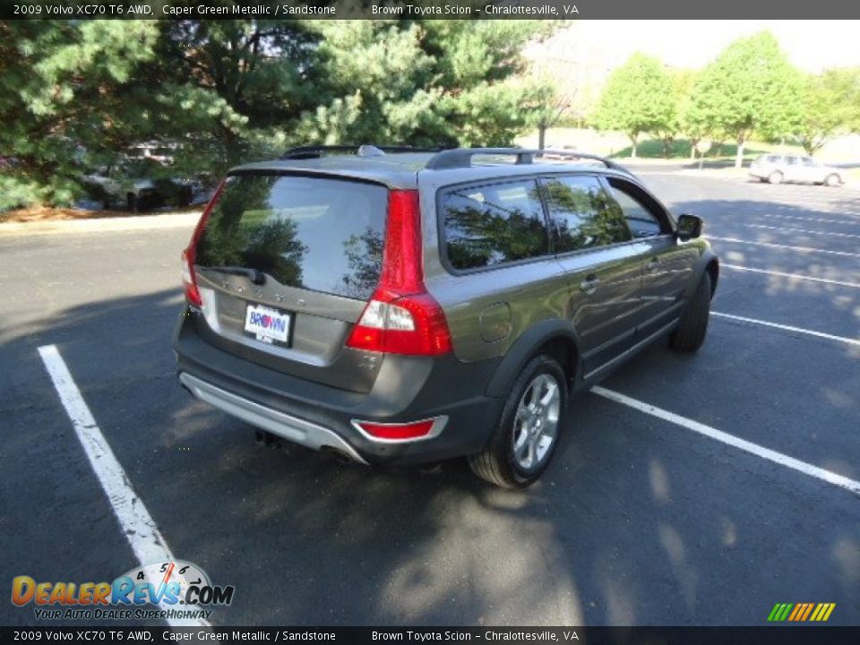 2009 Volvo XC70 T6 AWD Caper Green Metallic / Sandstone Photo #7