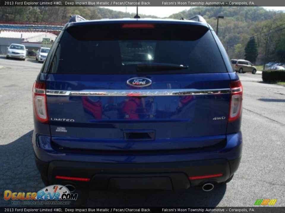 2013 Ford Explorer Limited 4WD Deep Impact Blue Metallic / Pecan/Charcoal Black Photo #7