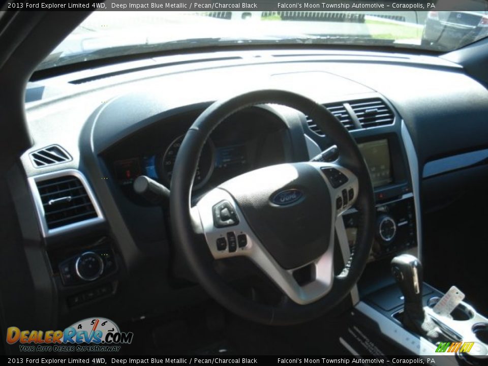 2013 Ford Explorer Limited 4WD Deep Impact Blue Metallic / Pecan/Charcoal Black Photo #10