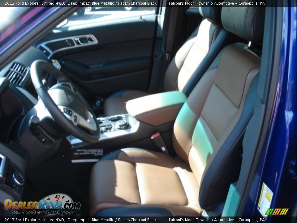 2013 Ford Explorer Limited 4WD Deep Impact Blue Metallic / Pecan/Charcoal Black Photo #11