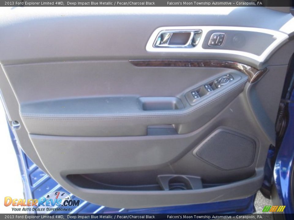 2013 Ford Explorer Limited 4WD Deep Impact Blue Metallic / Pecan/Charcoal Black Photo #12